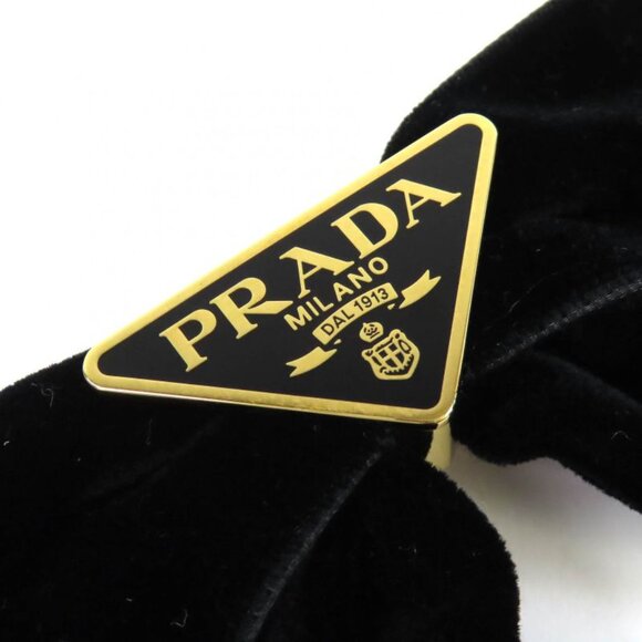 Prada Velvet Ribbon Barrette Hair Clip main image 3